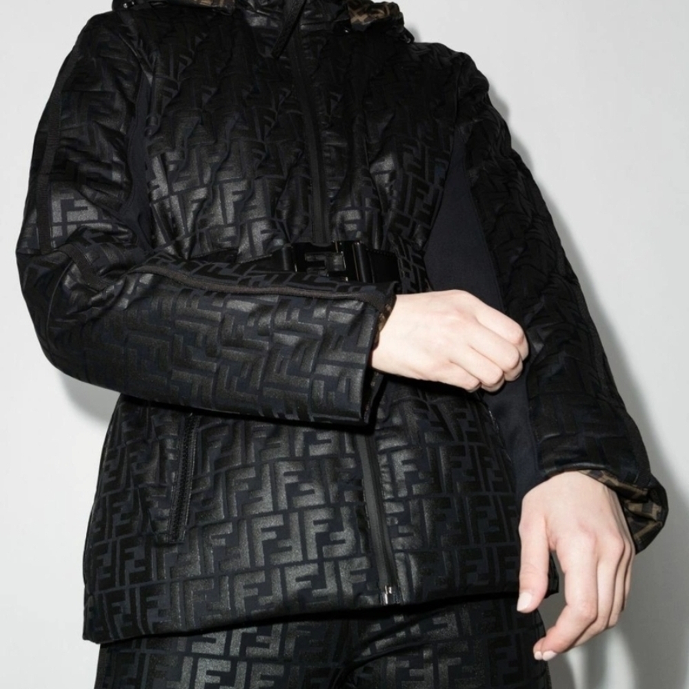 Fendi Monogram Black Coat Originally $3890 - Size 44